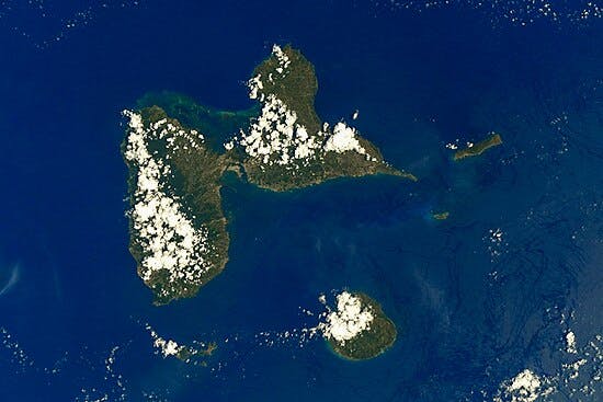 Une photo emblématique du territoire mesuré (Guadeloupe)