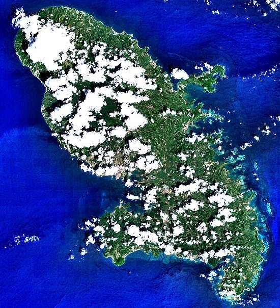Une photo emblématique du territoire mesuré (Martinique)