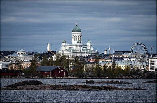 Une photo emblématique du territoire mesuré (Helsinki)
